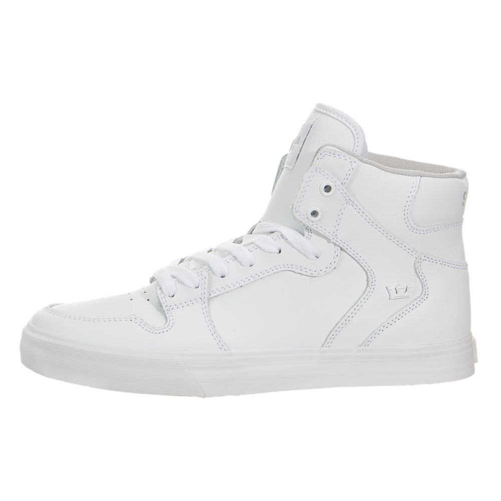 Baskets Montantes Supra Vaider Blanche White/White Homme | LCB-21682784